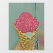 Ice cream birthday gift raamsticker (Vel)