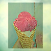 Ice cream birthday gift raamsticker (Vel 3)