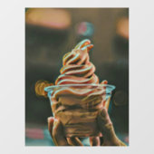 Ice cream birthday gift raamsticker (Vel)