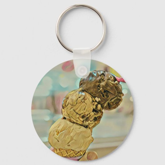 Ice cream birthday gift sleutelhanger (Voorkant)