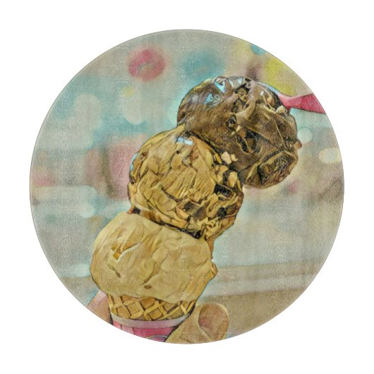 Ice cream birthday gift snijplank (Voorkant)