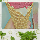 Ice cream birthday gift theedoek (Gevouwen)