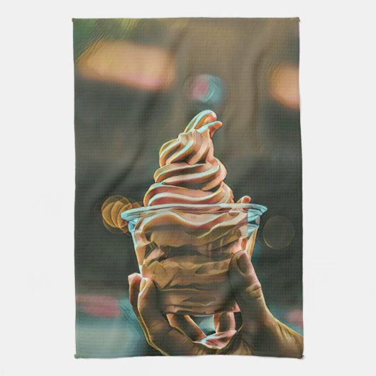 Ice cream birthday gift theedoek (Verticaal)