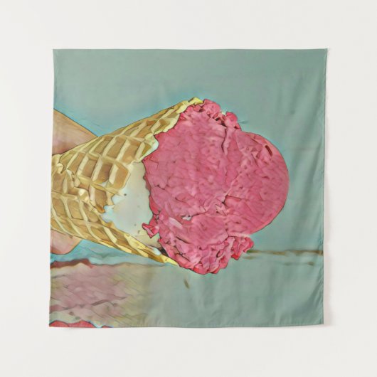 Ice cream birthday gift wandkleed (Voorkant (horizontaal))