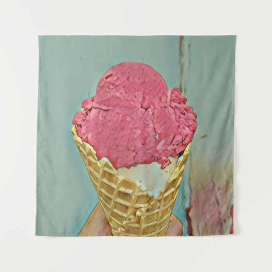 Ice cream birthday gift wandkleed (Voorkant)