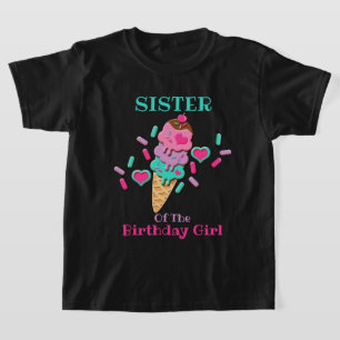Ice Cream Birthday Girl kinder tshirts Zuster