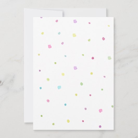 Ice Cream Birthday Invitation, 5e verjaardag Save The Date (Achterkant)