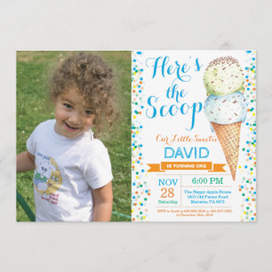 Ice Cream Birthday Invitation Summer Kaart