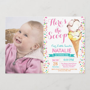 Ice Cream Birthday Invitation Summer Kaart