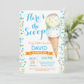 Ice Cream Birthday Invitation Summer Kaart (Staand voorkant)