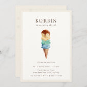 Ice Cream Birthday Kaart (Voorkant / Achterkant)