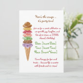 Ice Cream Birthday Kaart (Staand voorkant)