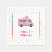 Ice Cream Birthday Napkin Servet (Voorkant)