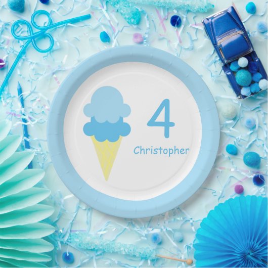 Ice Cream Birthday Papieren Bordje (Feest)