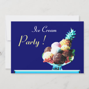 ICE CREAM BIRTHDAY PARTY 2, blauw Kaart