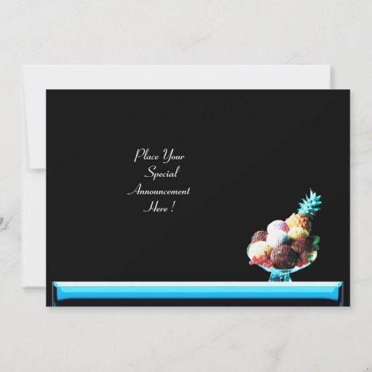 ICE CREAM BIRTHDAY PARTY 2 KAART (Achterkant)