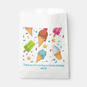 Ice Cream Birthday Party Bedankzakje (Voorkant)