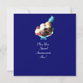 ICE CREAM BIRTHDAY PARTY, blauw Kaart (Achterkant)