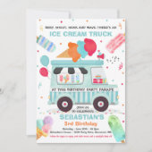 Ice Cream Birthday Party drive by Birthday Parade Kaart (Voorkant)