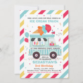 Ice Cream Birthday Party drive by Birthday Parade Kaart (Voorkant)