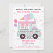 Ice Cream Birthday Party drive by Birthday Parade Kaart (Voorkant)