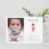 Ice Cream Birthday Party - Fotouitnodiging Kaart (Staand voorkant)