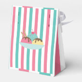 Ice Cream Birthday Party gepersonaliseerd Bedankdoosjes (Achterkant)