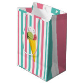 Ice Cream Birthday Party gepersonaliseerd Medium Cadeauzakje (Achterkant Gekanteld)