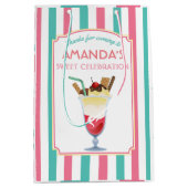 Ice Cream Birthday Party gepersonaliseerd Medium Cadeauzakje (Voorkant)