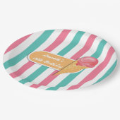 Ice Cream Birthday Party gepersonaliseerd Papieren Bordje (Gekanteld)
