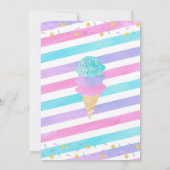 Ice Cream Birthday Party Invision Two Sweet  Kaart (Achterkant)