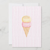 Ice Cream Birthday Party Invitation Aankondiging (Achterkant)