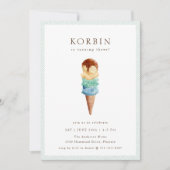 Ice Cream Birthday Party Invitation Kaart (Voorkant)