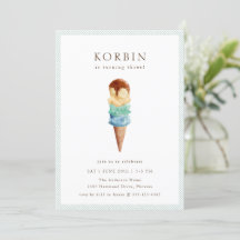 Ice Cream Birthday Party Invitation