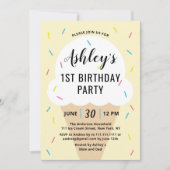 Ice Cream Birthday Party Invitation Kaart (Voorkant)