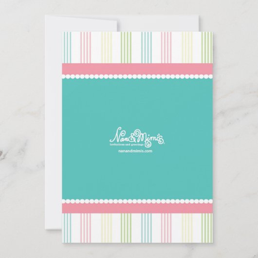 Ice Cream Birthday Party Invitation Kaart (Achterkant)