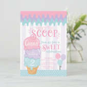 Ice Cream Birthday Party Invitation Snow Cone Kaart (Staand voorkant)