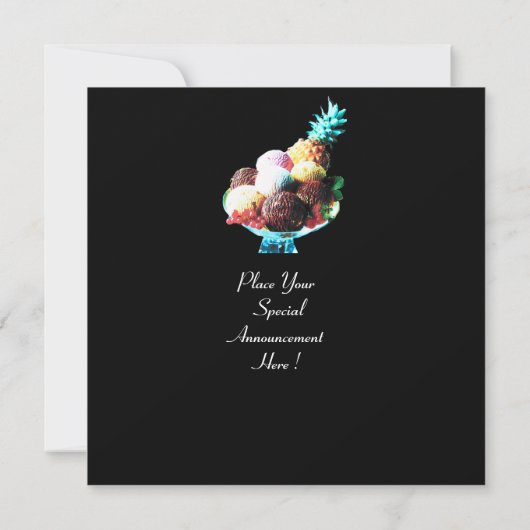 ICE CREAM BIRTHDAY PARTY KAART (Achterkant)