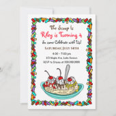 Ice Cream Birthday Party nodigt uit Kaart (Voorkant)