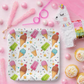 Ice Cream Birthday Party Papieren Bordje (Feest)