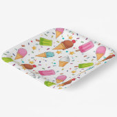Ice Cream Birthday Party Papieren Bordje (Gebogen)