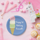 Ice Cream Birthday Party Papieren Bordje (Feest)