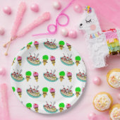 Ice Cream Birthday Party Papieren Bordje (Feest)