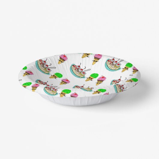 Ice Cream Birthday Party Papieren Kommen (Gebogen)