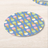 Ice Cream Birthday Party Ronde Kartonnen Onderzetter (Gebogen)