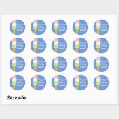 Ice Cream Birthday Party Ronde Sticker (Vel)