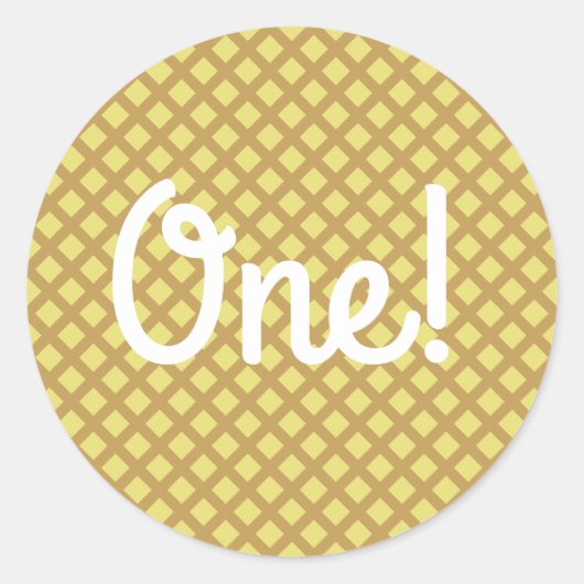 Ice Cream Birthday Party Ronde Sticker (Voorkant)