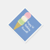 Ice Cream Birthday Party Servet (Hoek)