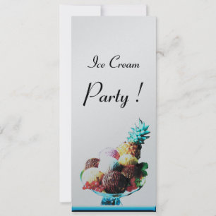 ICE CREAM BIRTHDAY PARTY Silver Black Blue Kaart
