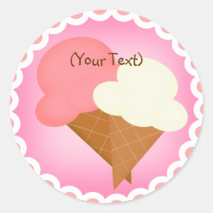 Ice Cream Birthday Party Sticker